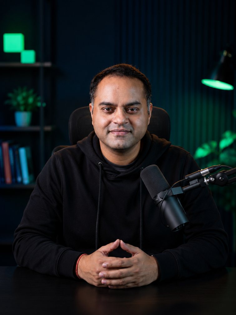 Apurv Singh in his studio
