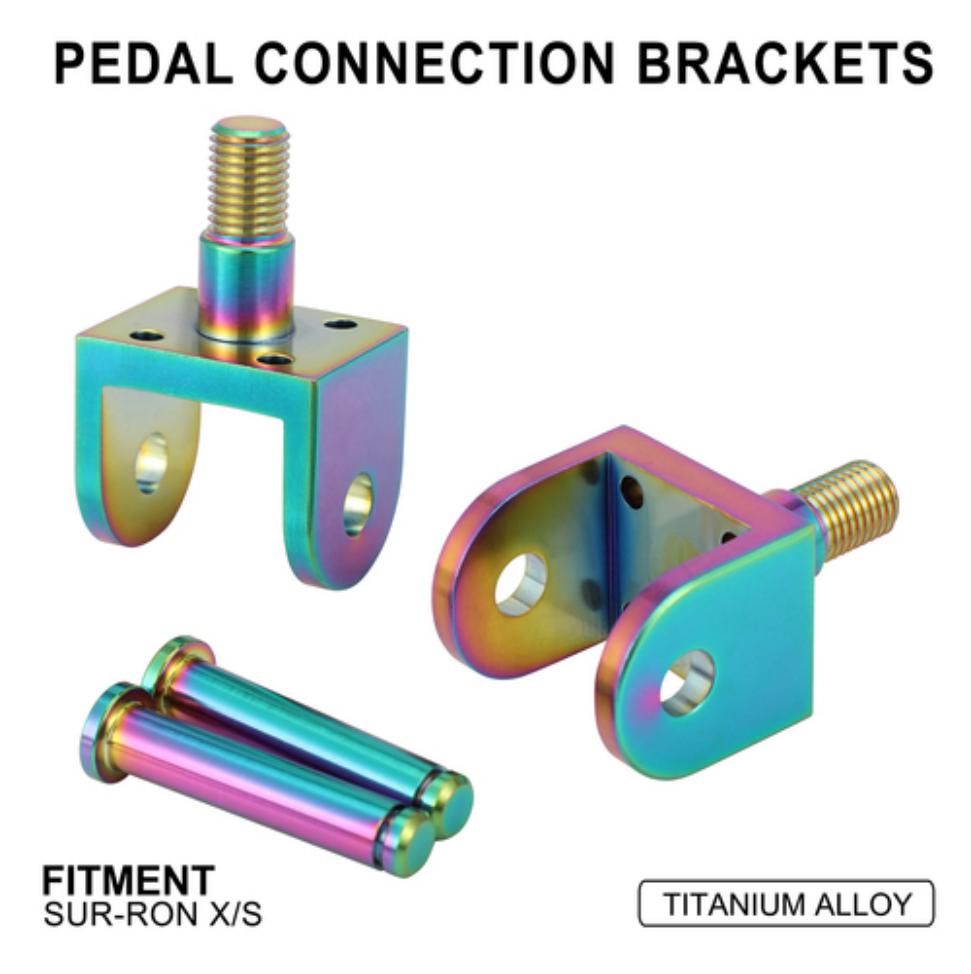 JFGRacing Support de fixation de pédale - Titane (11142039) - Surron