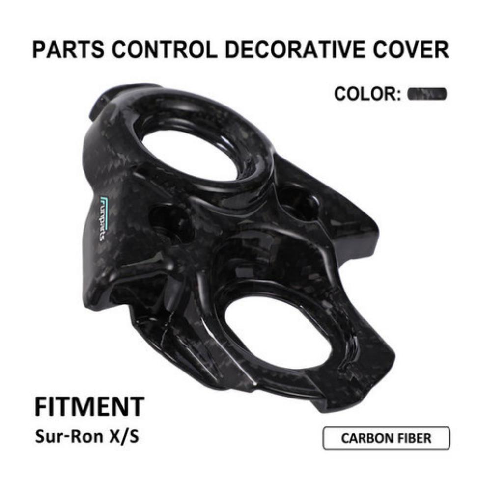 JFGRacing Motorcycle central Cache décoratif de commande - Carbone (11252010) - Surron