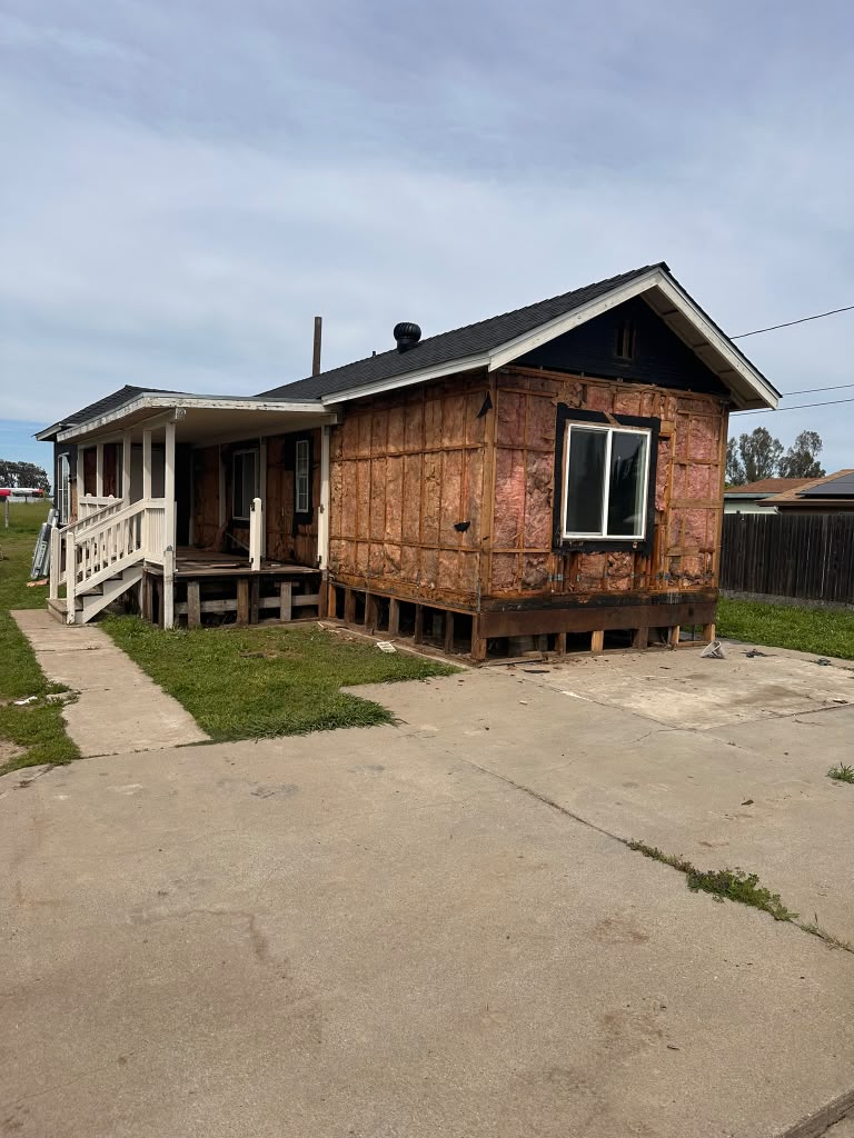 Home bought as-is with exposed framing
