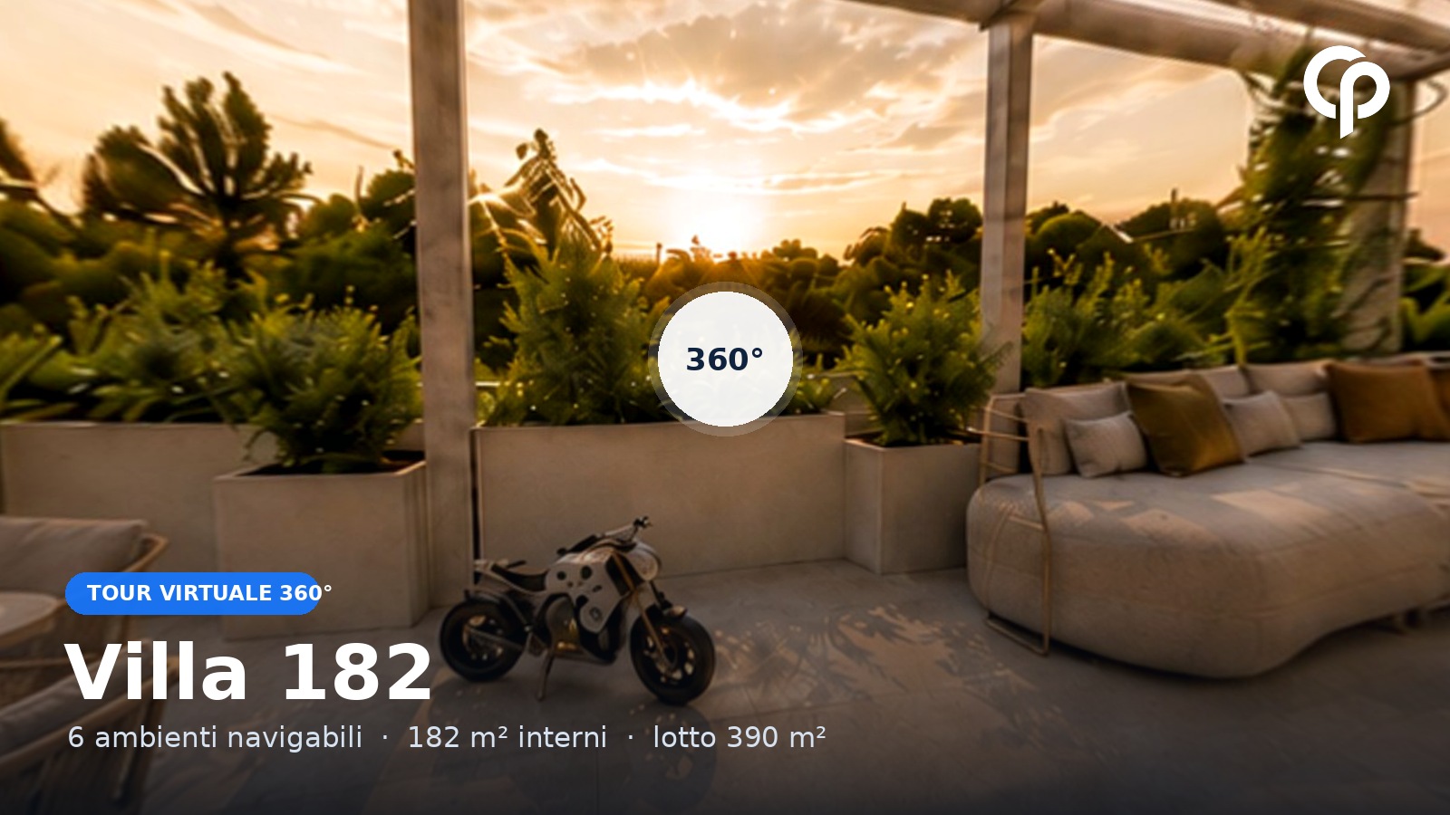 Anteprima del Virtual Tour 360° della villa dimostrativa Villa Copertina